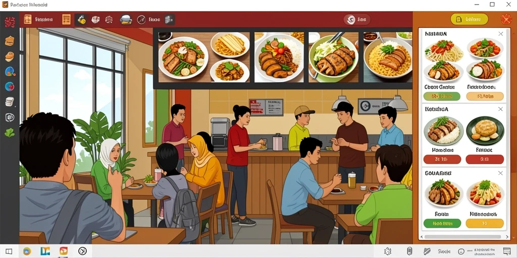 Tampilan antarmuka yang cerah dan menarik.